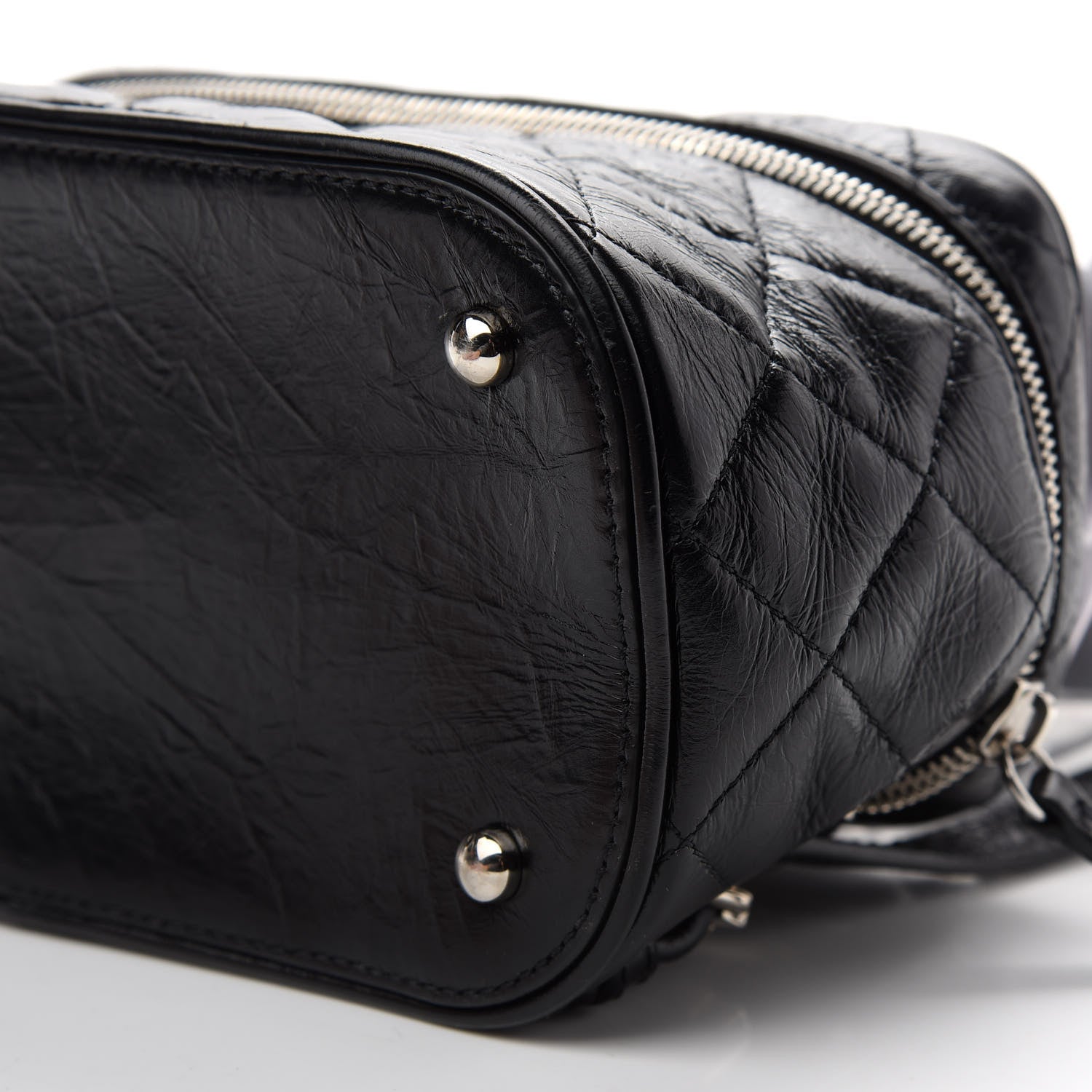 Chanel Crumpled Calfskin PVC Quilted Backpack Black 9 of 9