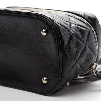 Chanel Crumpled Calfskin PVC Quilted Backpack Black 9 of 9