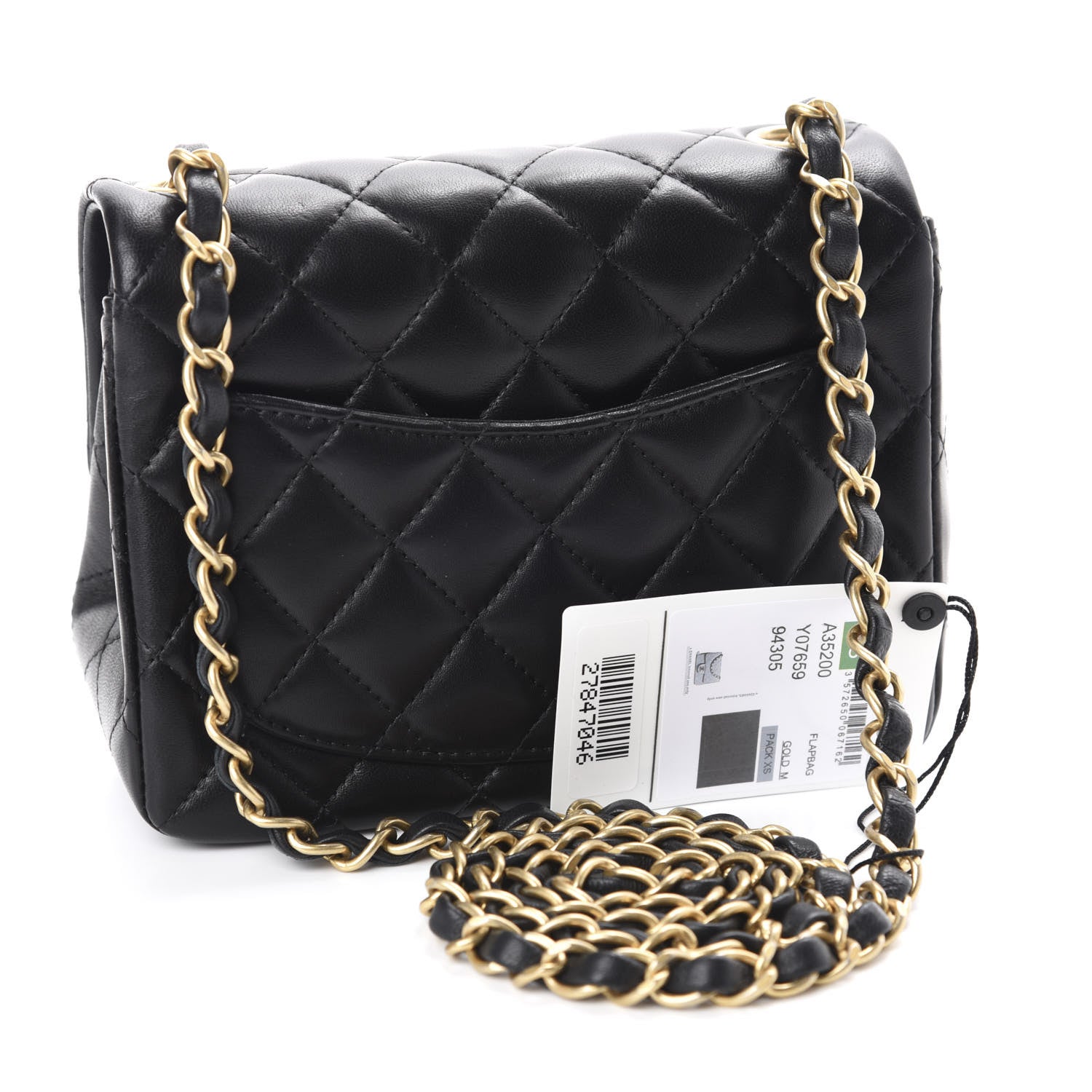 Chanel Lambskin Quilted Mini Square Flap Black 3 of 11