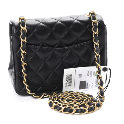 Chanel Lambskin Quilted Mini Square Flap Black 3 of 11