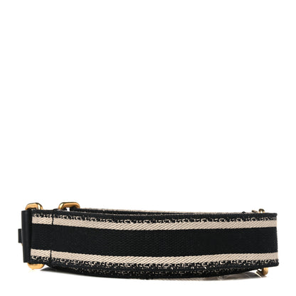 Christian Dior Canvas Embroidered Shoulder Strap Black 5 of 10