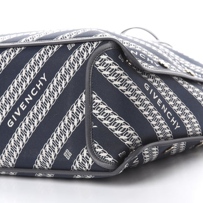Givenchy Canvas Jacquard Medium Bond Tote Oil Blue 9 of 10