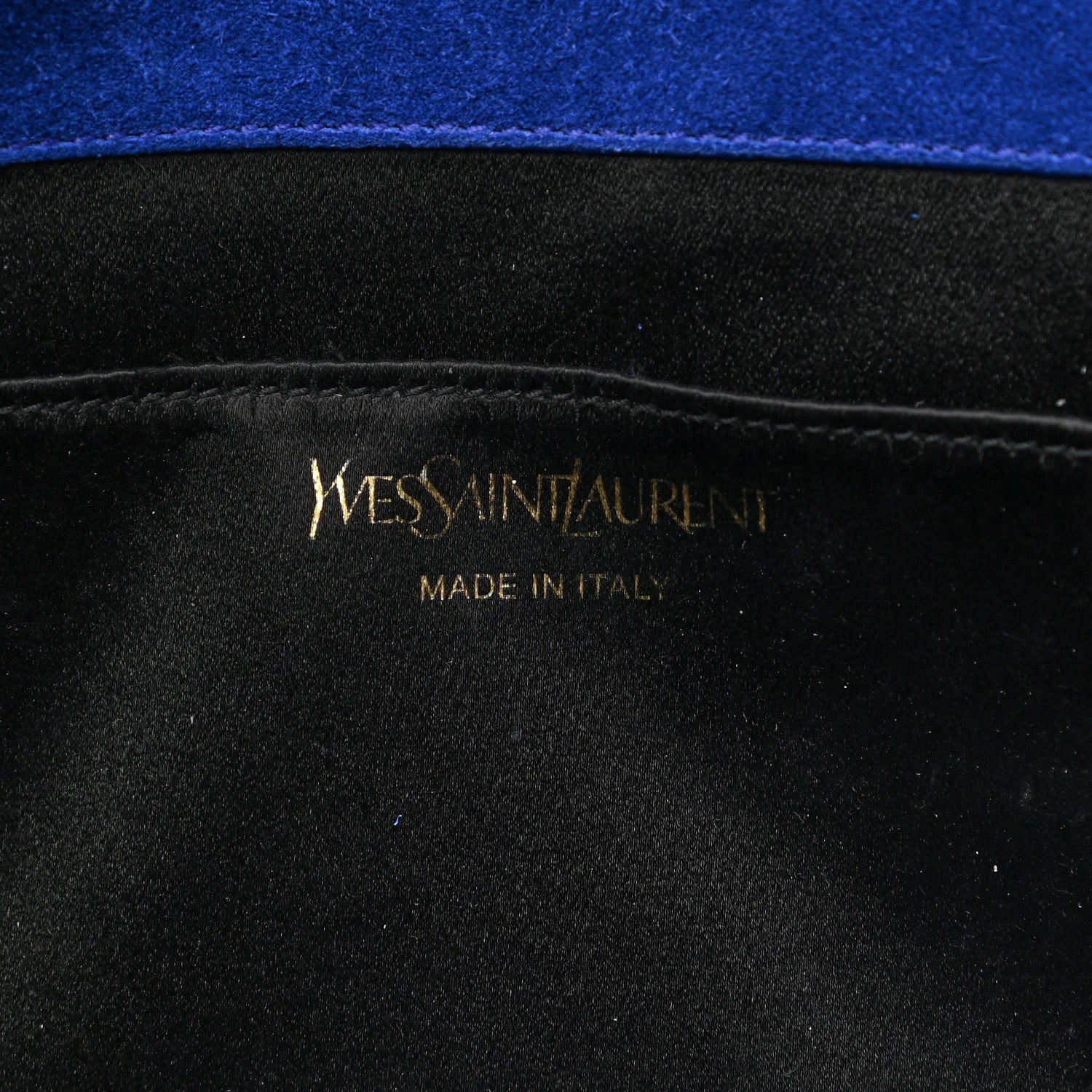 Saint Laurent Patent Calfskin Monogram Large Belle De Jour Clutch Royal Blue 5 of 10