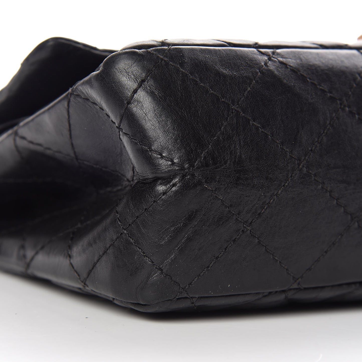 Aged Calfskin Quilted 2.55 Reissue 226 Flap Black