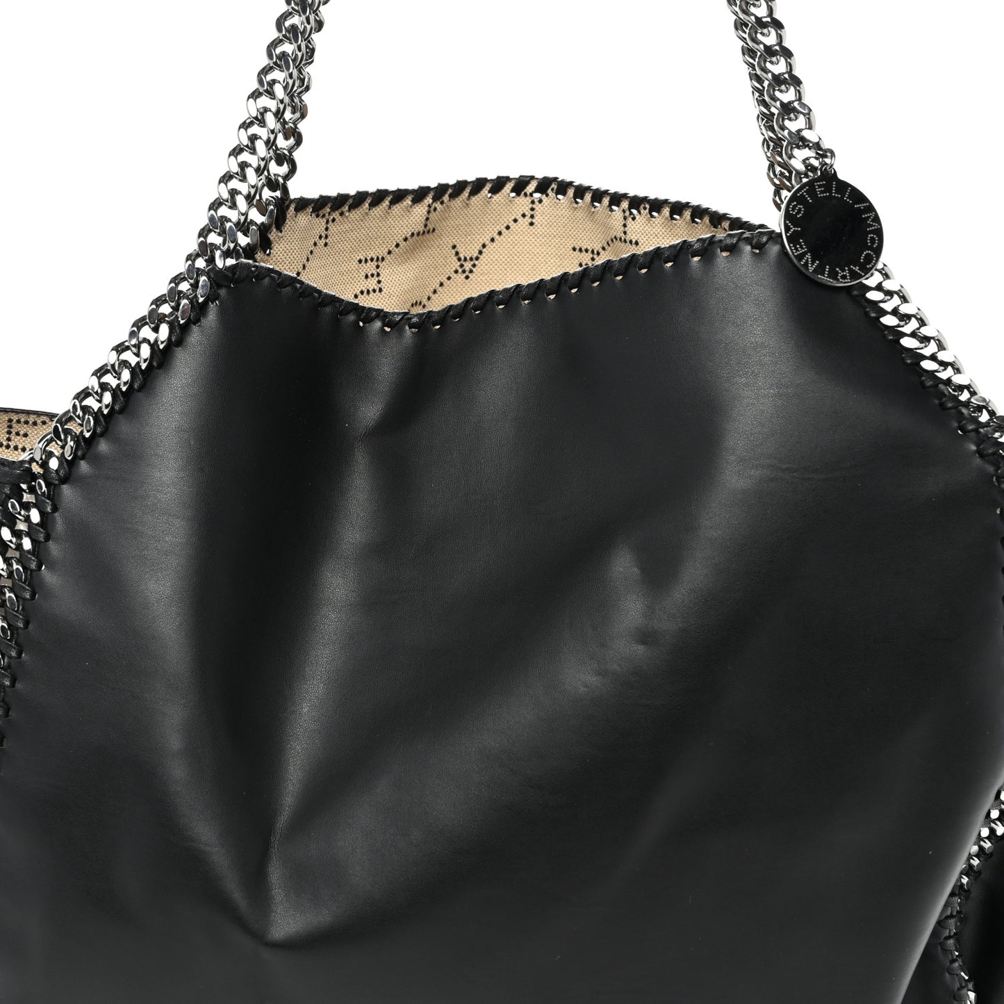 Alter Nappa Falabella Fine Chain Tote Black