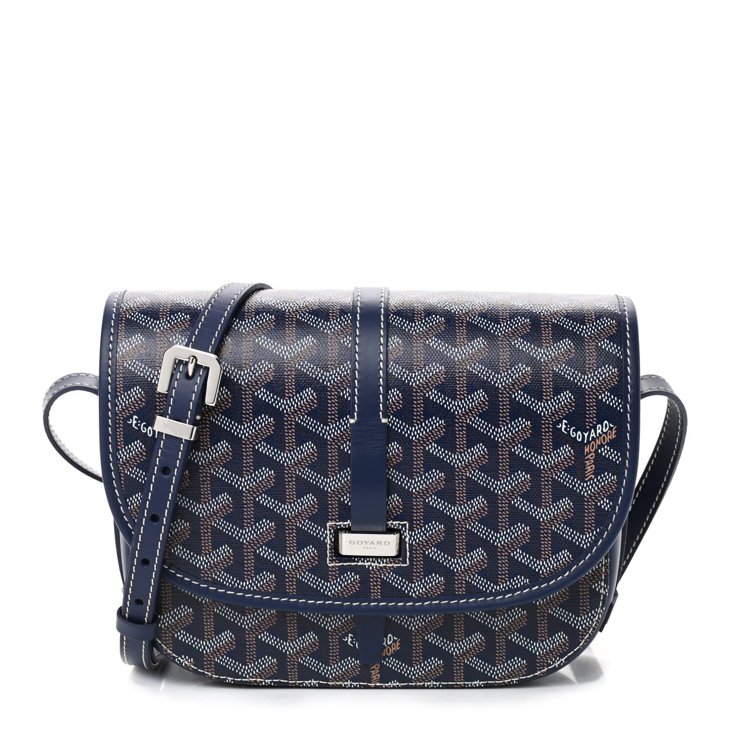 Goyard Goyardine Belvedere II PM Messenger Bag Navy 1 of 4