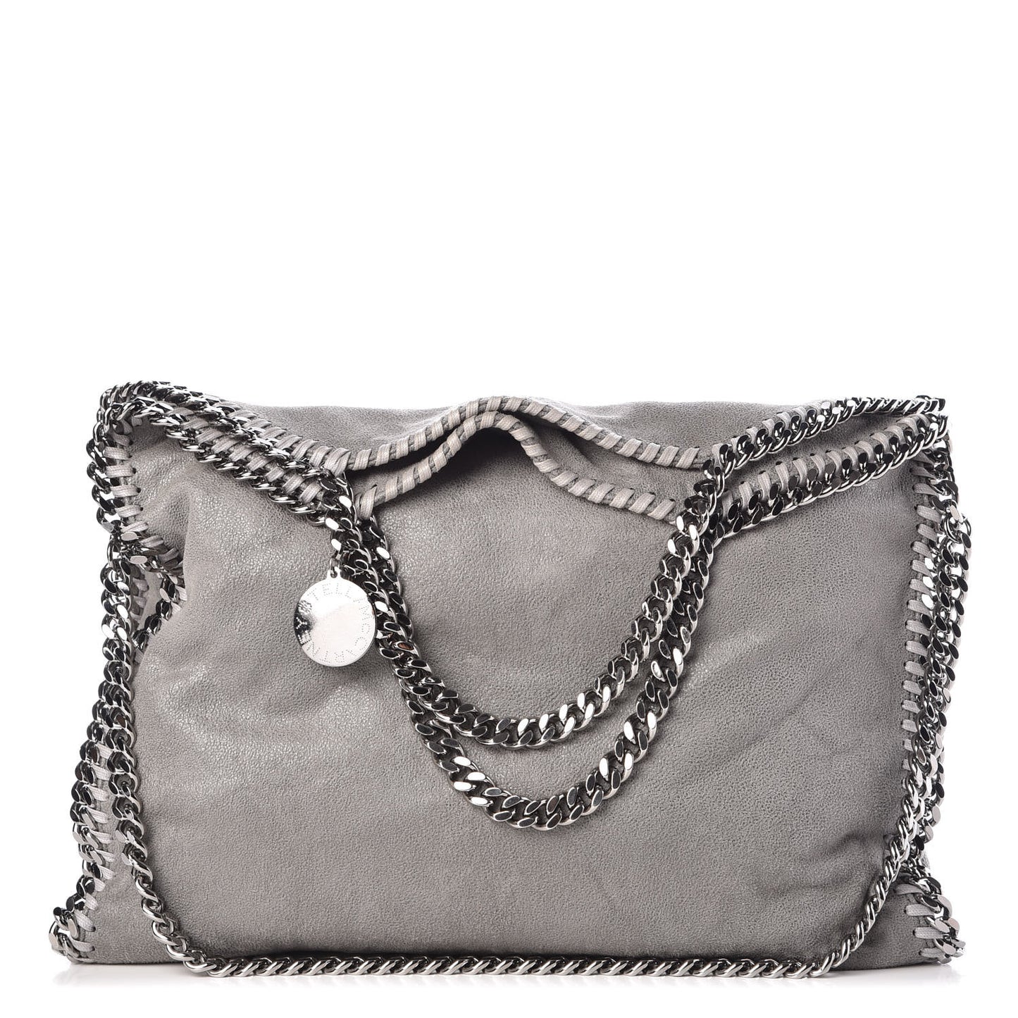 Shaggy Deer Falabella Fold Over Tote Grey