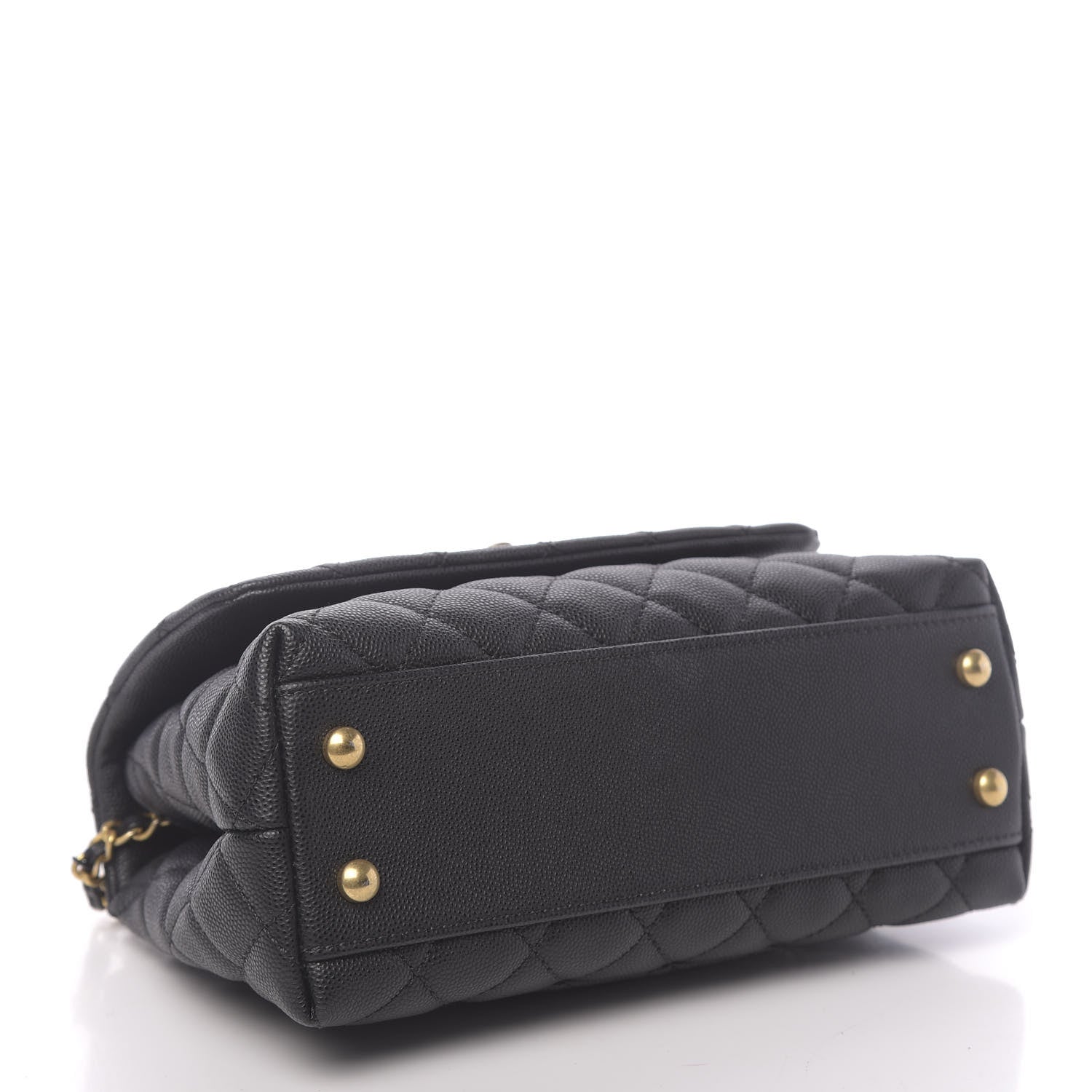 Chanel Caviar Lizard Embossed Quilted Mini Coco Handle Flap Black 4 of 10