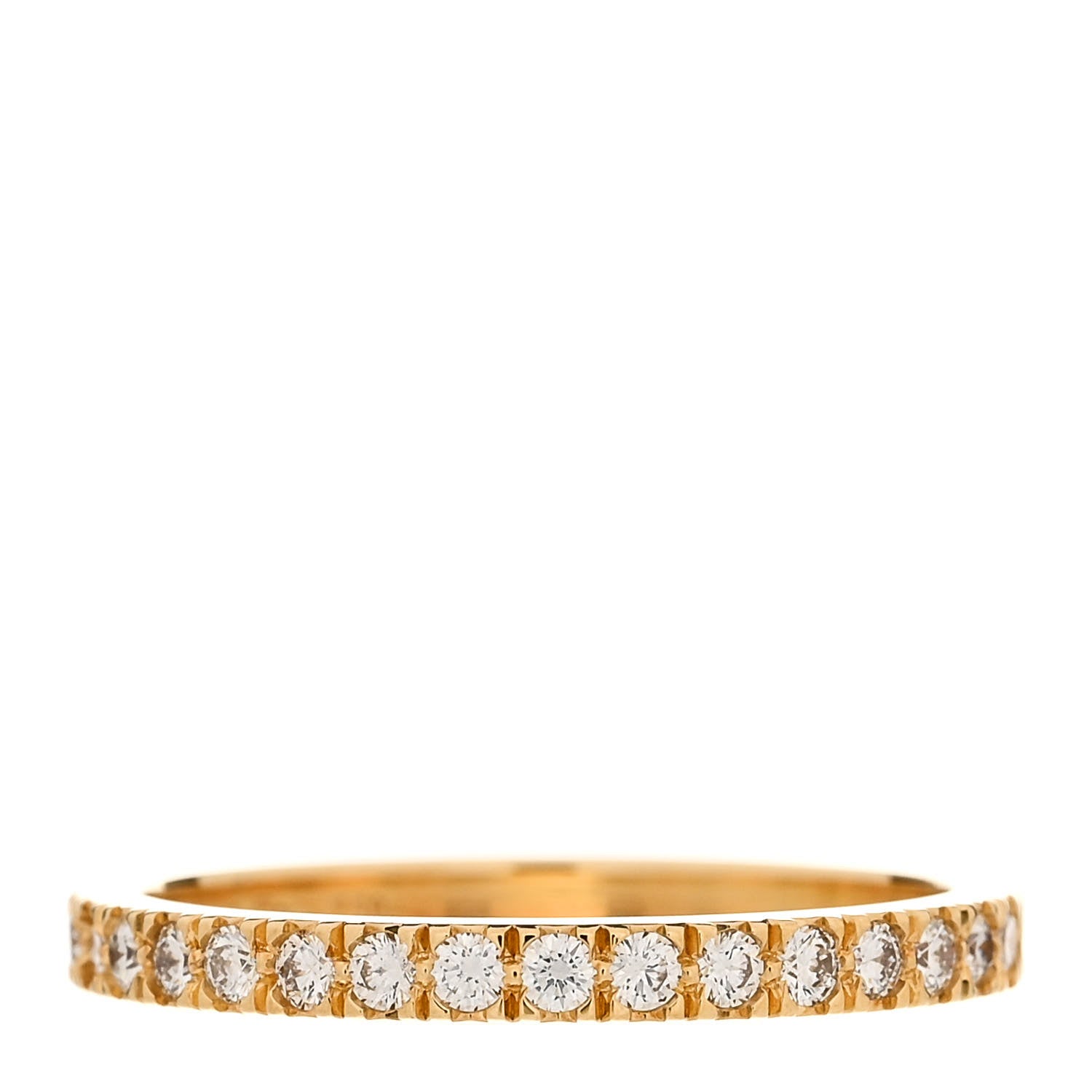 Tiffany 18K Yellow Gold Diamond Novo Half Circle Band Ring 52 6 1 of 4
