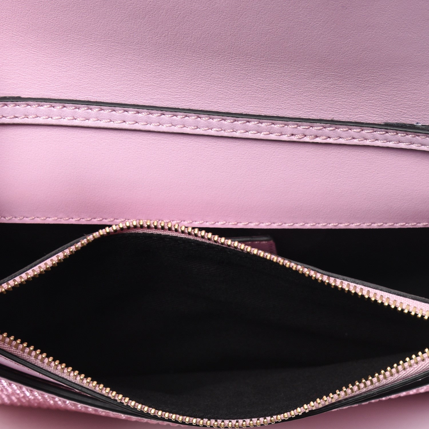 Versace Vitello Crystal Palazzo Evening Bag Pink 5 of 9