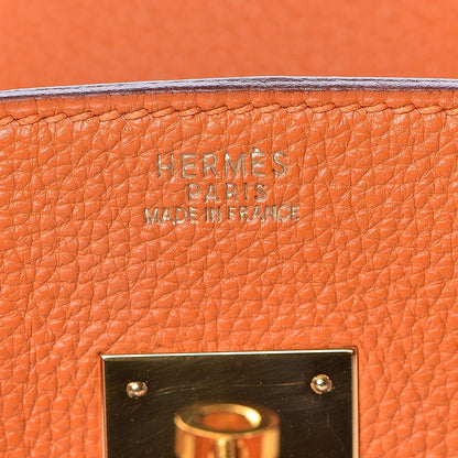 Hermes Togo Birkin 30 Orange 20 of 38
