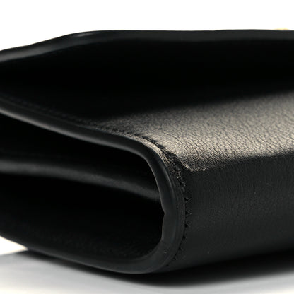 Versace Grained Calfskin Virtus Wallet On Chain Black 6 of 8