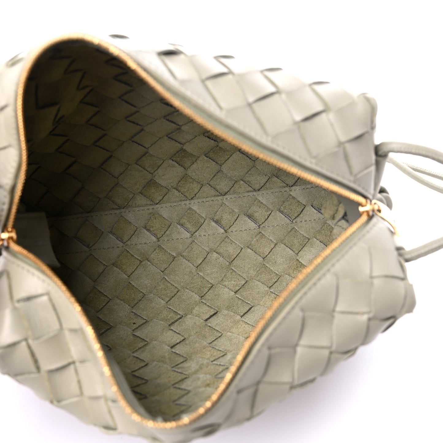 Nappa Intrecciato Small Loop Camera Bag Travertine