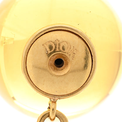 Christian Dior Metal Resin CD Tribales Earrings Translucent Yellow 4 of 4