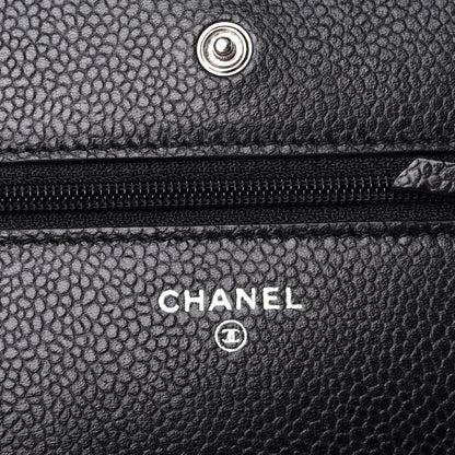 Chanel Caviar Quilted Wallet On Chain WOC Black 4 of 12