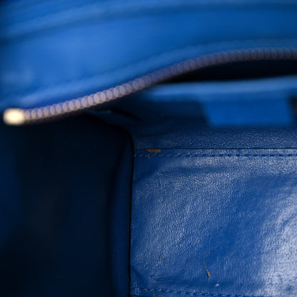 Celine Drummed Calfskin Nano Luggage Indigo 15 of 20