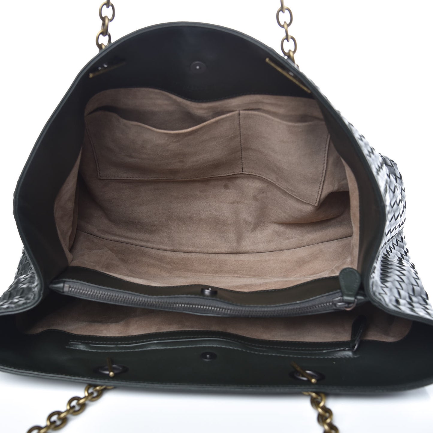 Nappa Intrecciato Large Tote Green