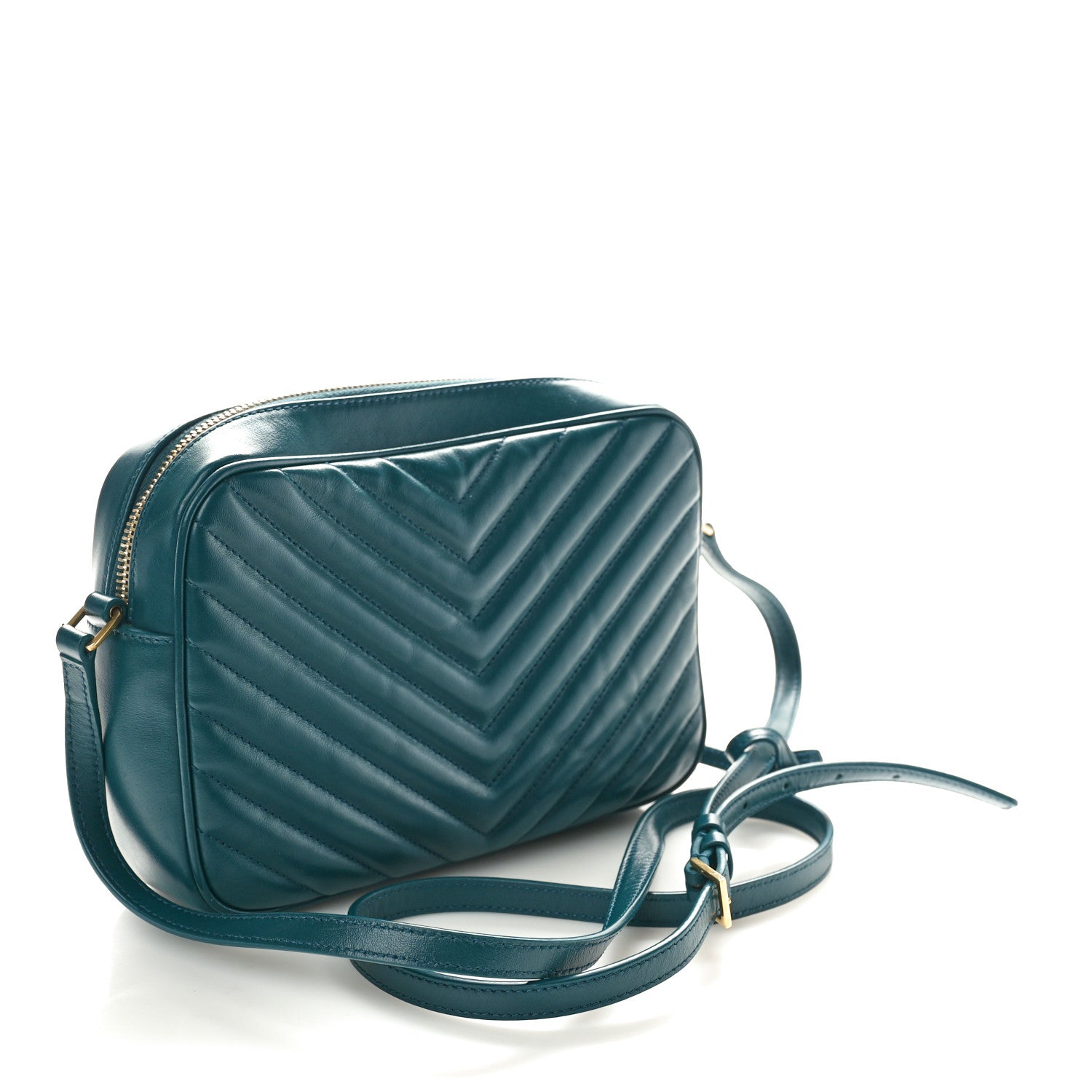 Saint Laurent Calfskin Matelasse Monogram Lou Camera Bag Sea Turquoise 2 of 10