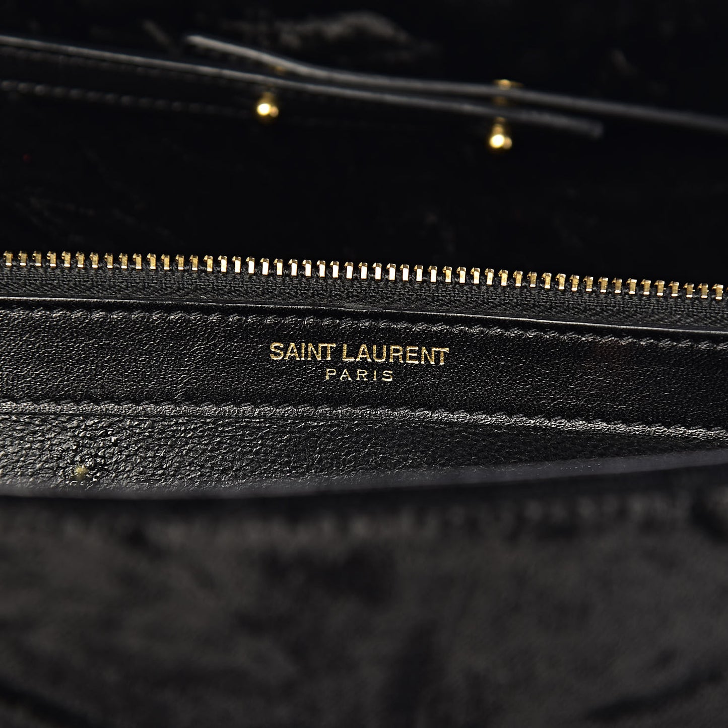 Velvet Monogram Chain Wallet Black