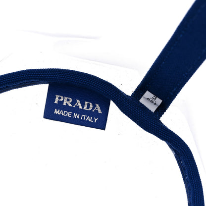 Prada Plexiglass Calfskin Small Shopper Tote Cobalto 7 of 9