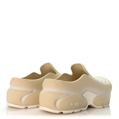 Louis Vuitton Rubber Mens LV Shark Clogs 11 Beige 5 of 9