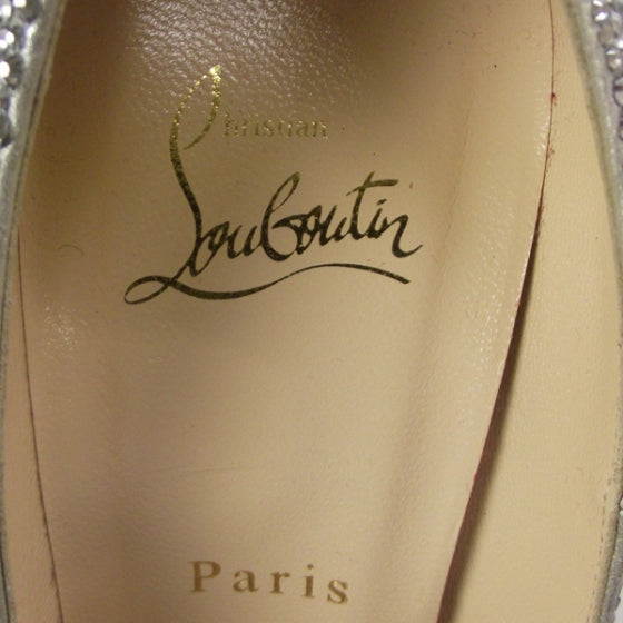 Christian Louboutin Swarovski Crystal Sexy Strass 100 Peep Toe Pumps 39.5 7 of 7