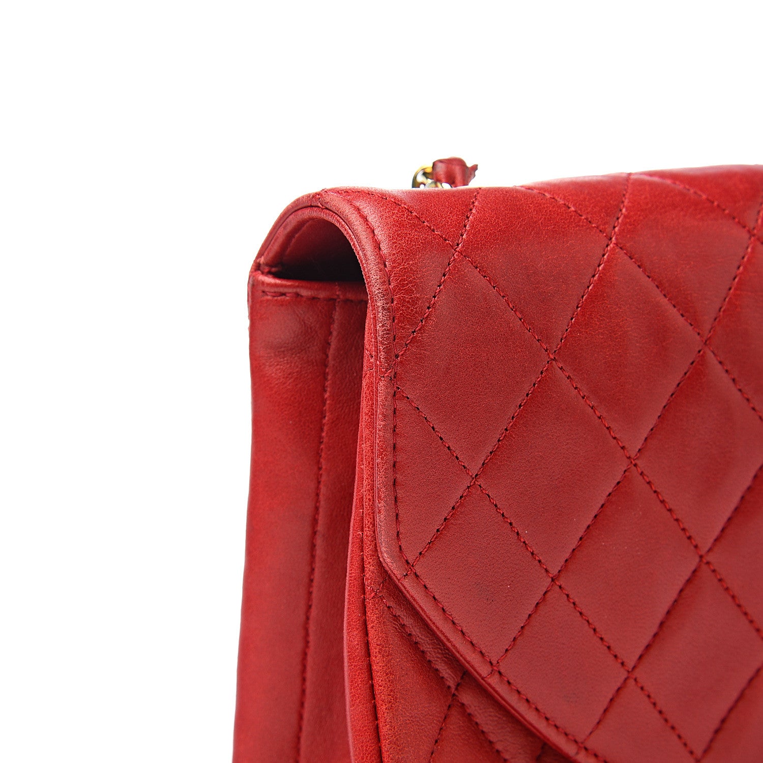 Chanel Lambskin Quilted Small Single Flap Red 17 of 19