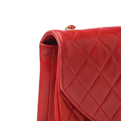 Chanel Lambskin Quilted Small Single Flap Red 17 of 19