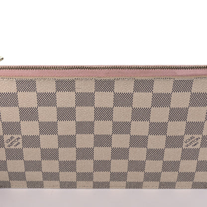 Louis Vuitton Damier Azur Neverfull MM GM Pochette Rose Ballerine 11 of 12