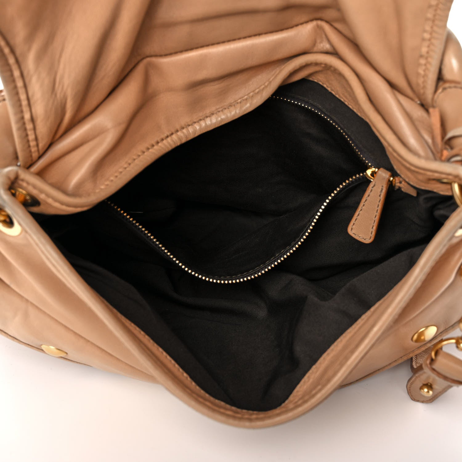 Miu Miu Nappa Matelasse Coffer Hobo Cammeo 5 of 15