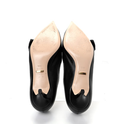 Gucci Nappa Queen Margaret Low Heel Pumps 39.5 Black 6 of 10