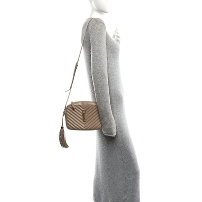 Saint Laurent Calfskin Matelasse Monogram Lou Camera Bag Nude Powder 2 of 11