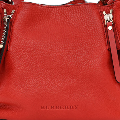 Burberry Grainy Calfskin House Check Small Maidstone Red 9 of 17