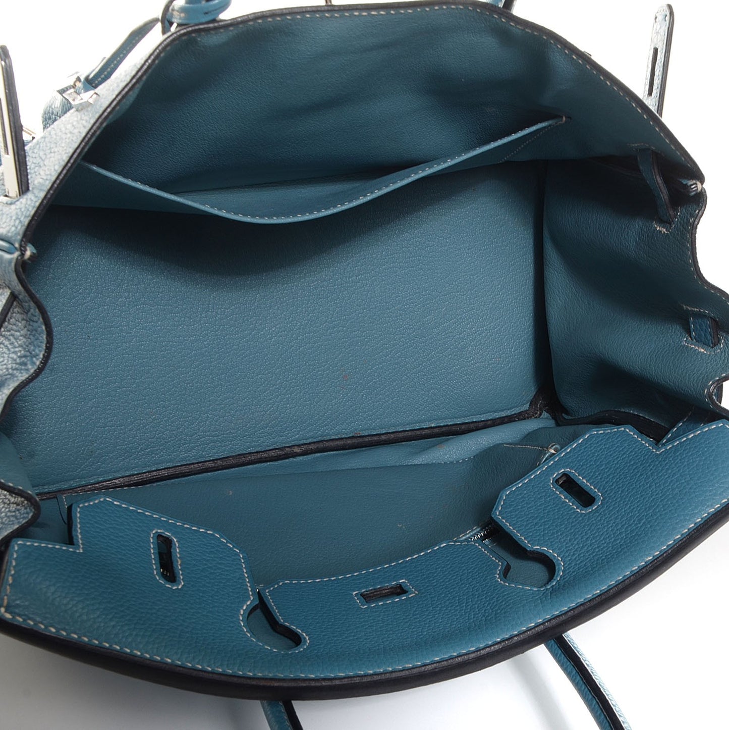 Taurillon Clemence Birkin 30 Blue Jean