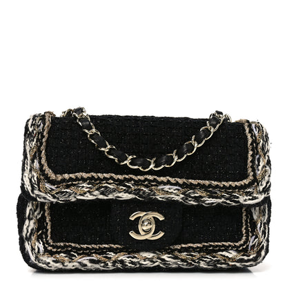 Chanel Tweed Braided Mini Rectangular Flap Black 1 of 11