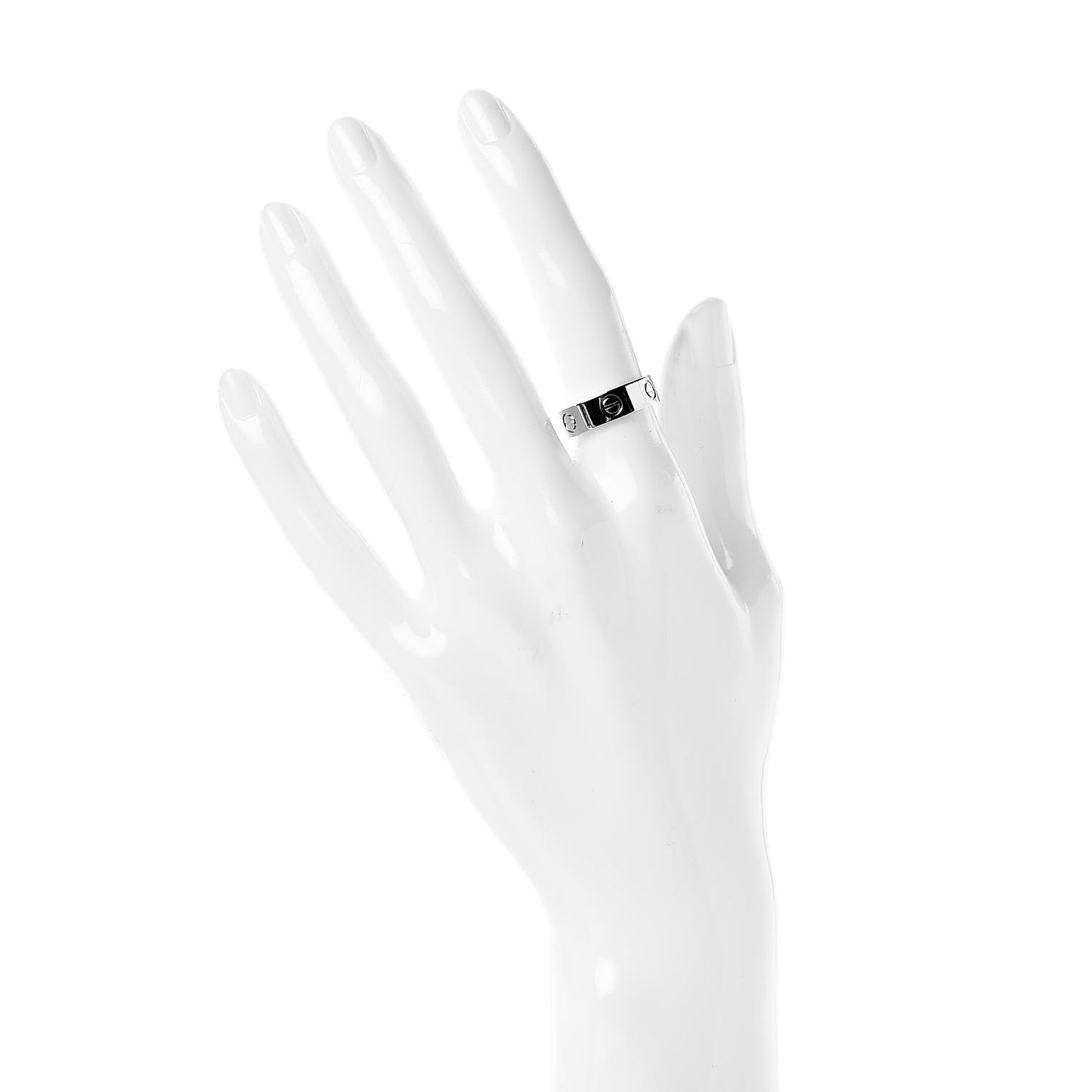 18K White Gold 5.5mm LOVE Ring 51 5.75