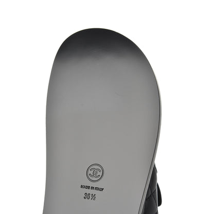 Chanel Lambskin Velcro Dad Sandals 36.5 Black 10 of 11