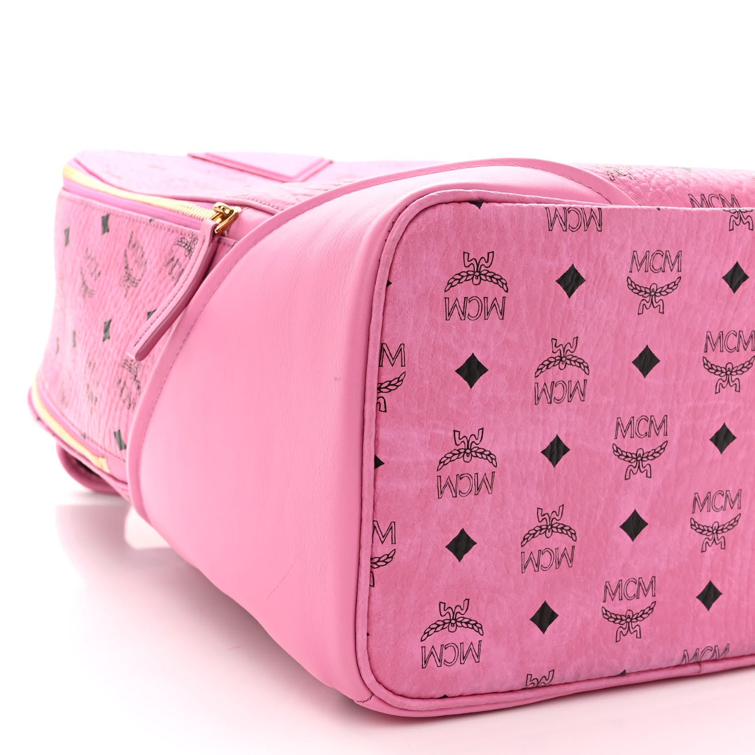 MCM Visetos Medium Duke Backpack Pink 9 of 12