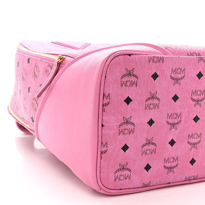 MCM Visetos Medium Duke Backpack Pink 9 of 12