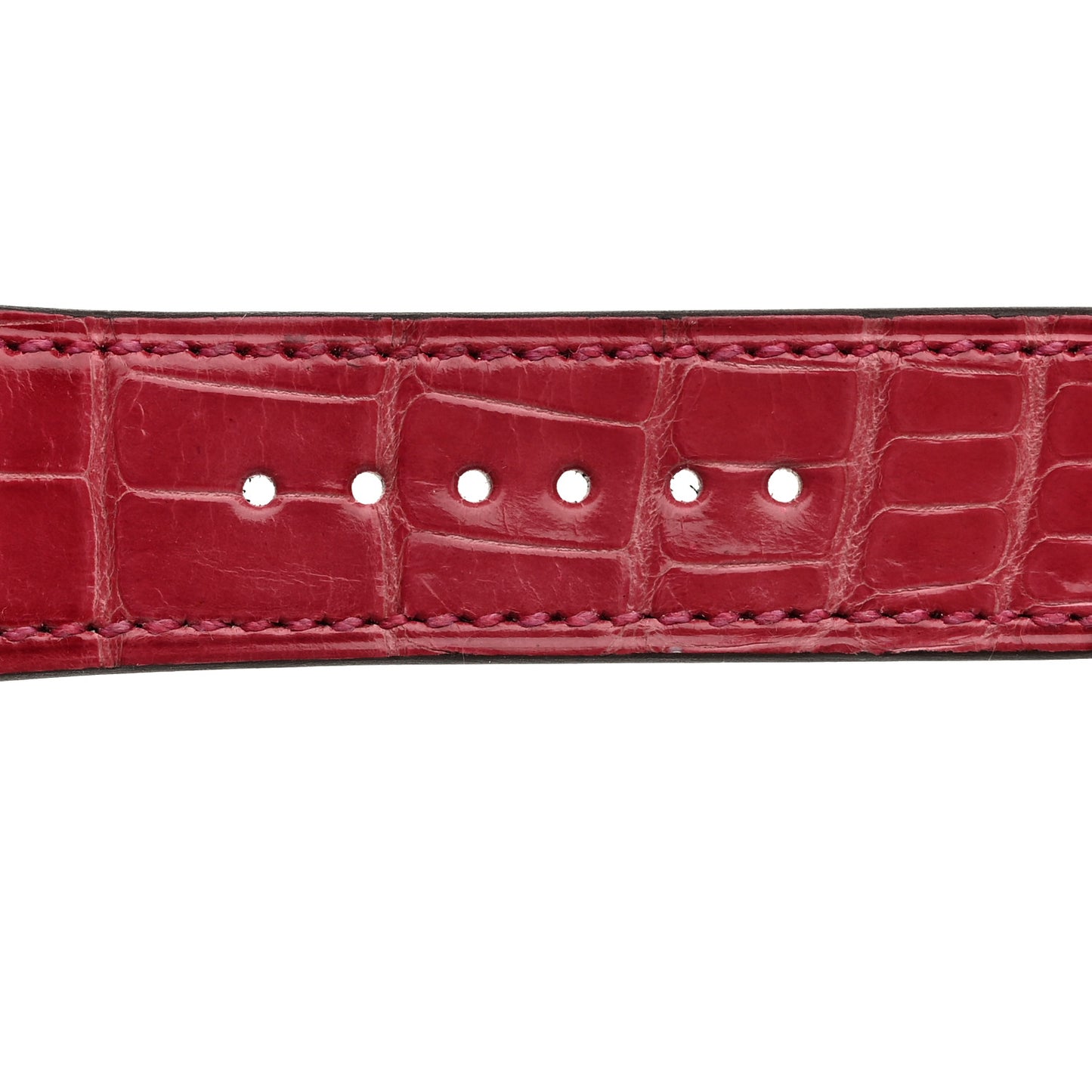 Matte Alligator Heure H Hour Watch 30mm Strap Fuchsia