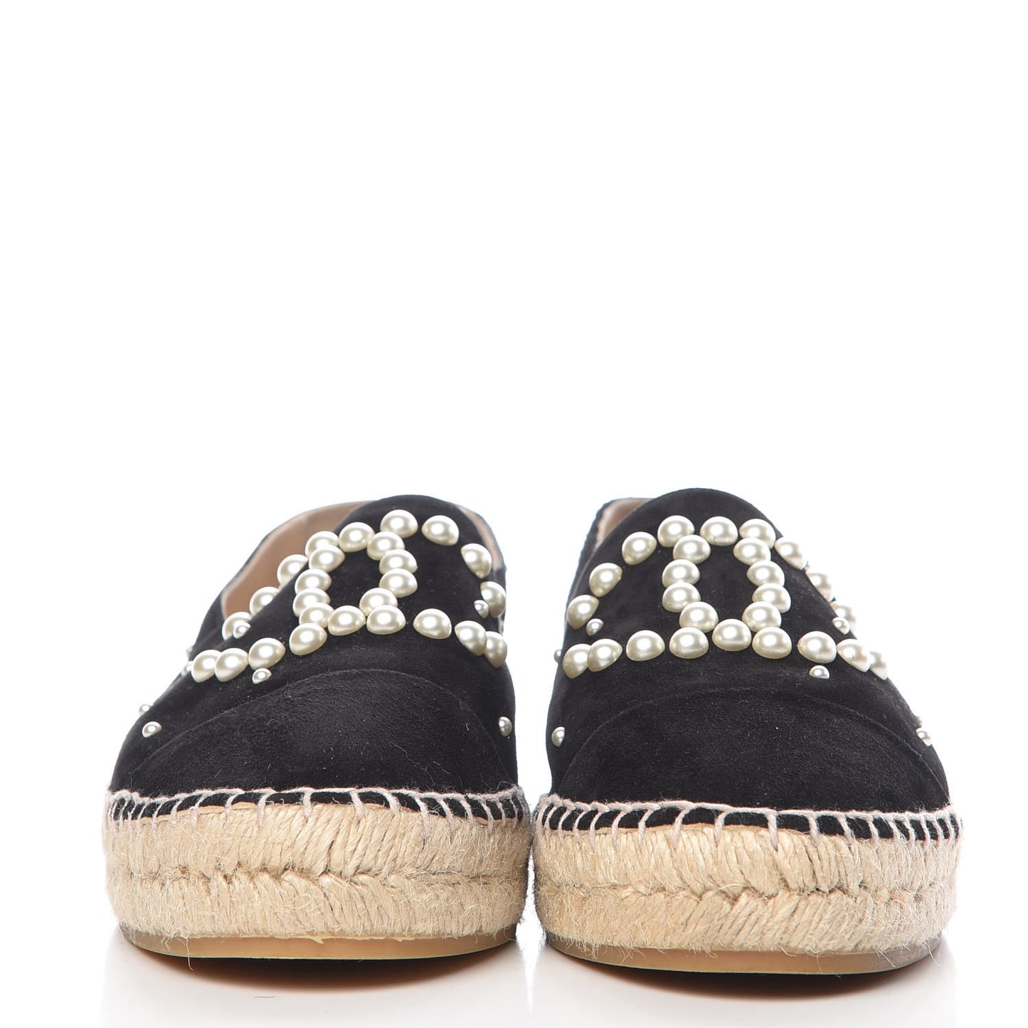 Suede Pearl CC Espadrilles 39 Black