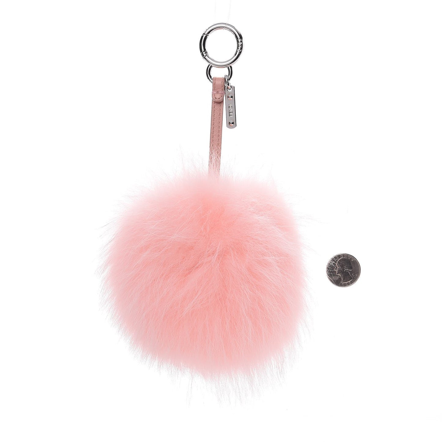 Fox Fur Y ABCharm Bag Charm Pink Black