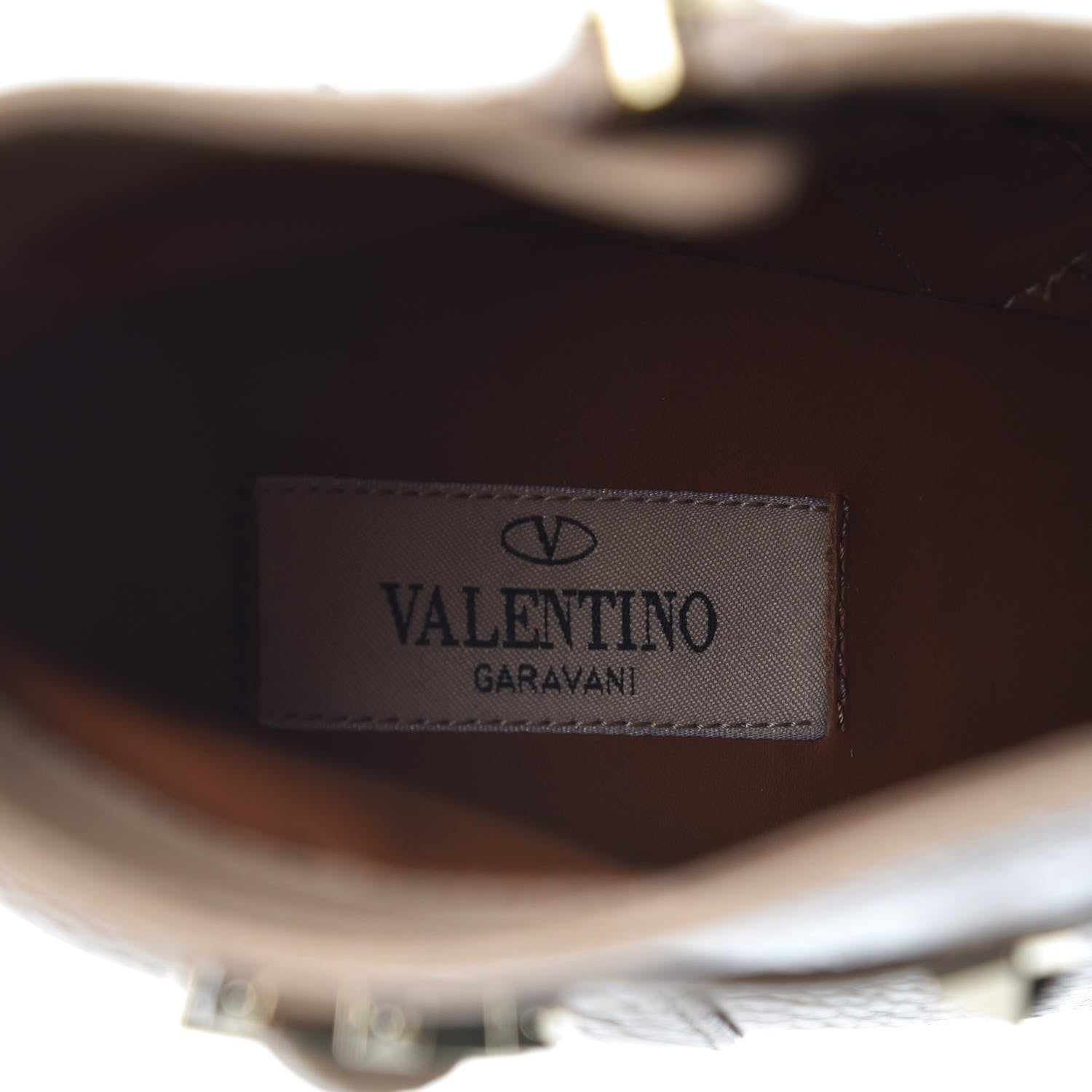 Valentino Garavani Pebbled Calfskin Rockstud Single Buckle 90mm Block Heel Ankle Boots 39 Camel Rose 8 of 8