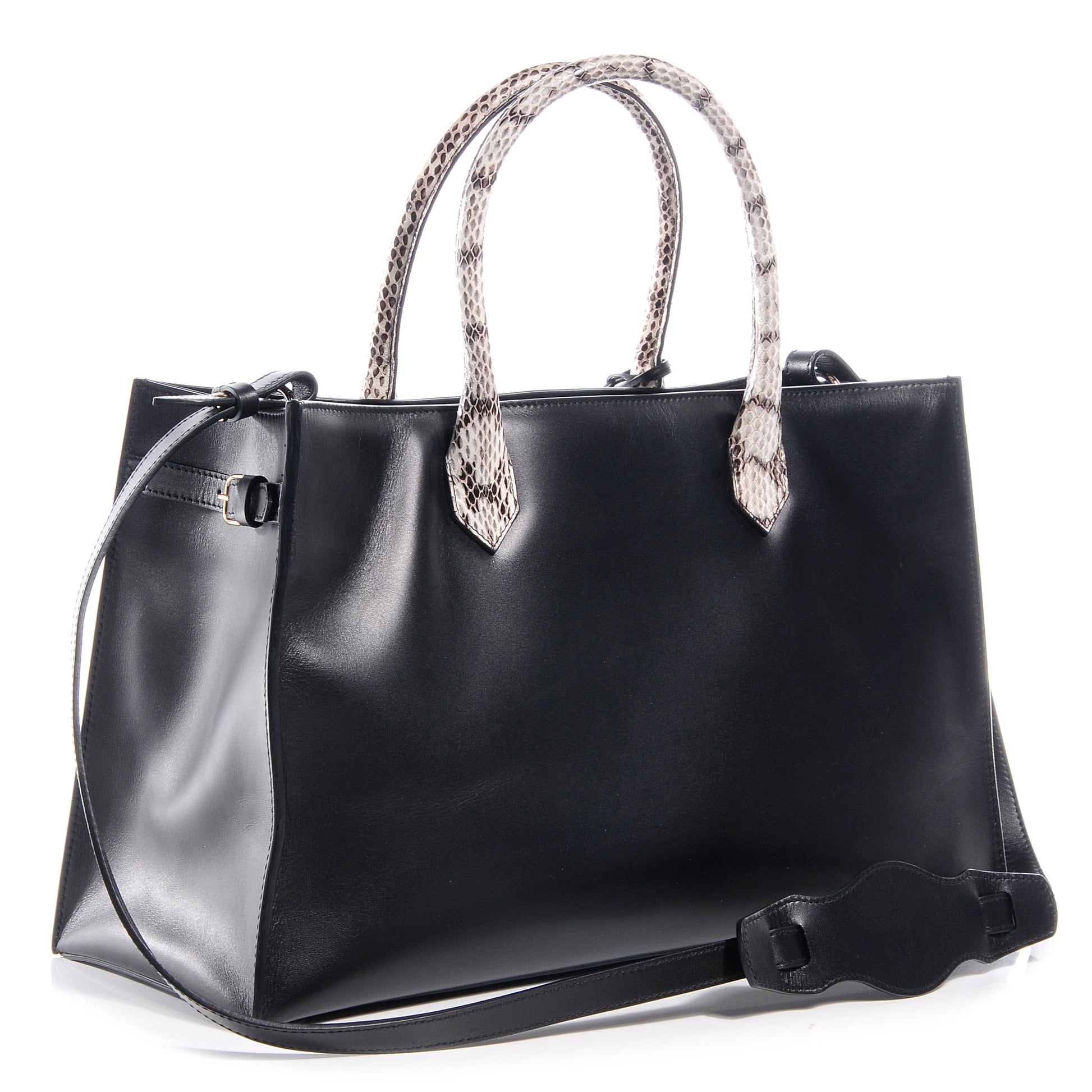 Balenciaga Calfskin Padlock Nude Work S Elaphe Snakeskin Top Handle Black 2 of 7