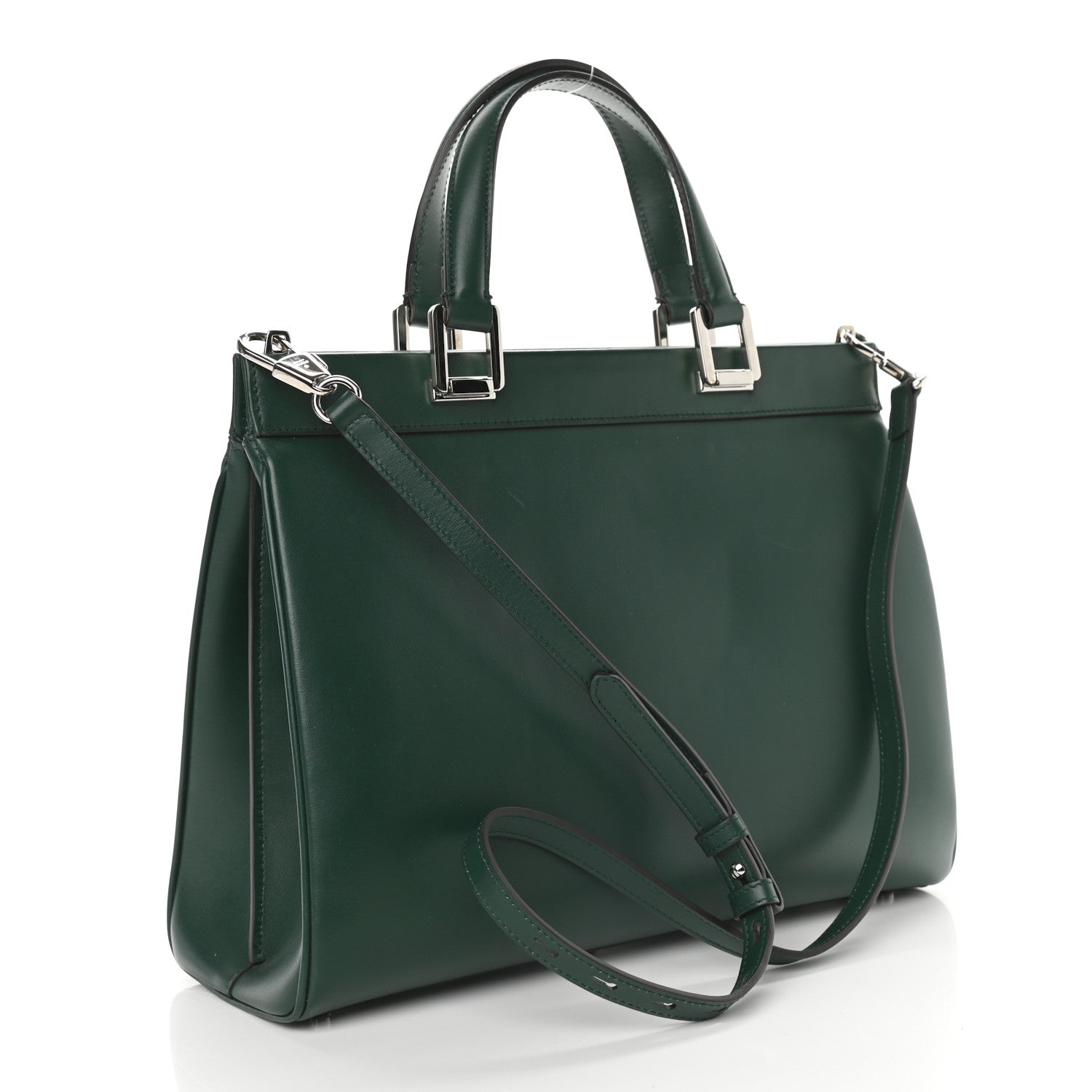 Gucci Smooth Calfskin Medium Zumi Top Handle Bag Vintage Green 2 of 9