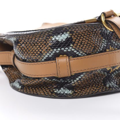 Chloe Python Calfskin Embossed Mini Marcie Round Crossbody Bag Multicolor 10 of 11