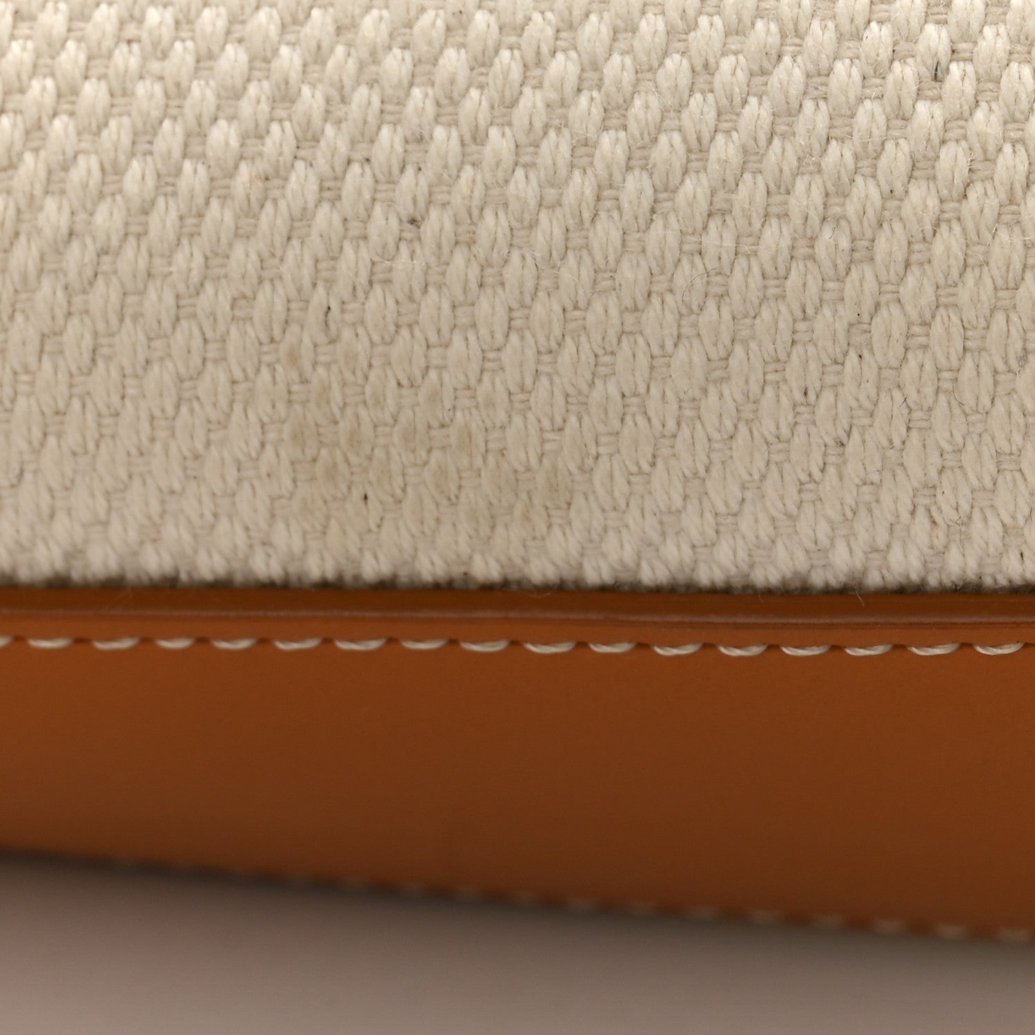 Celine Canvas Calfskin Logo Print Small Vertical Cabas Natural Tan 12 of 14