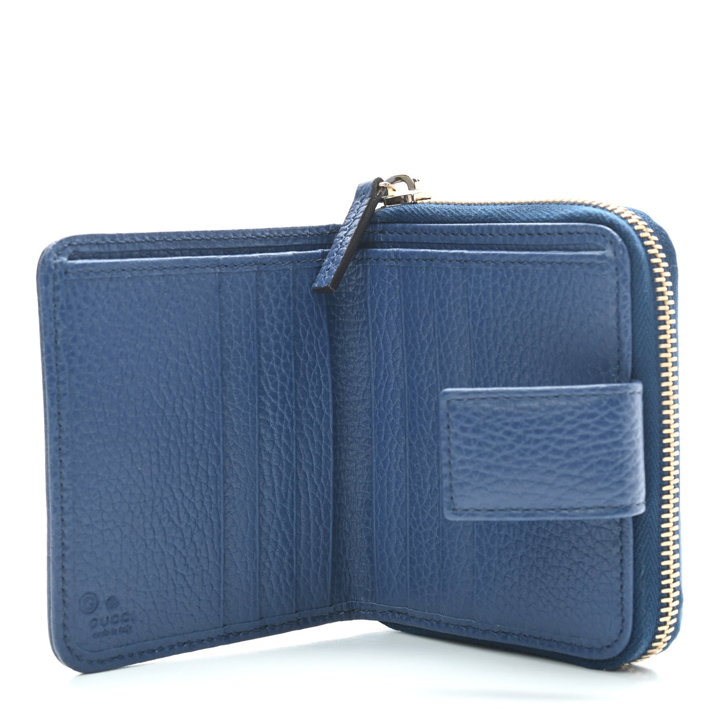 Monogram Dollar Calfskin Zip Around French Flap Wallet Beige Ebony Caspian