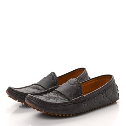 Gucci Soft Guccissima Womens Driver Loafers 36.5 Chocolate 3 of 10
