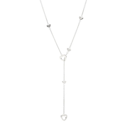 Tiffany Sterling Silver Heart Lariat Necklace 1 of 6